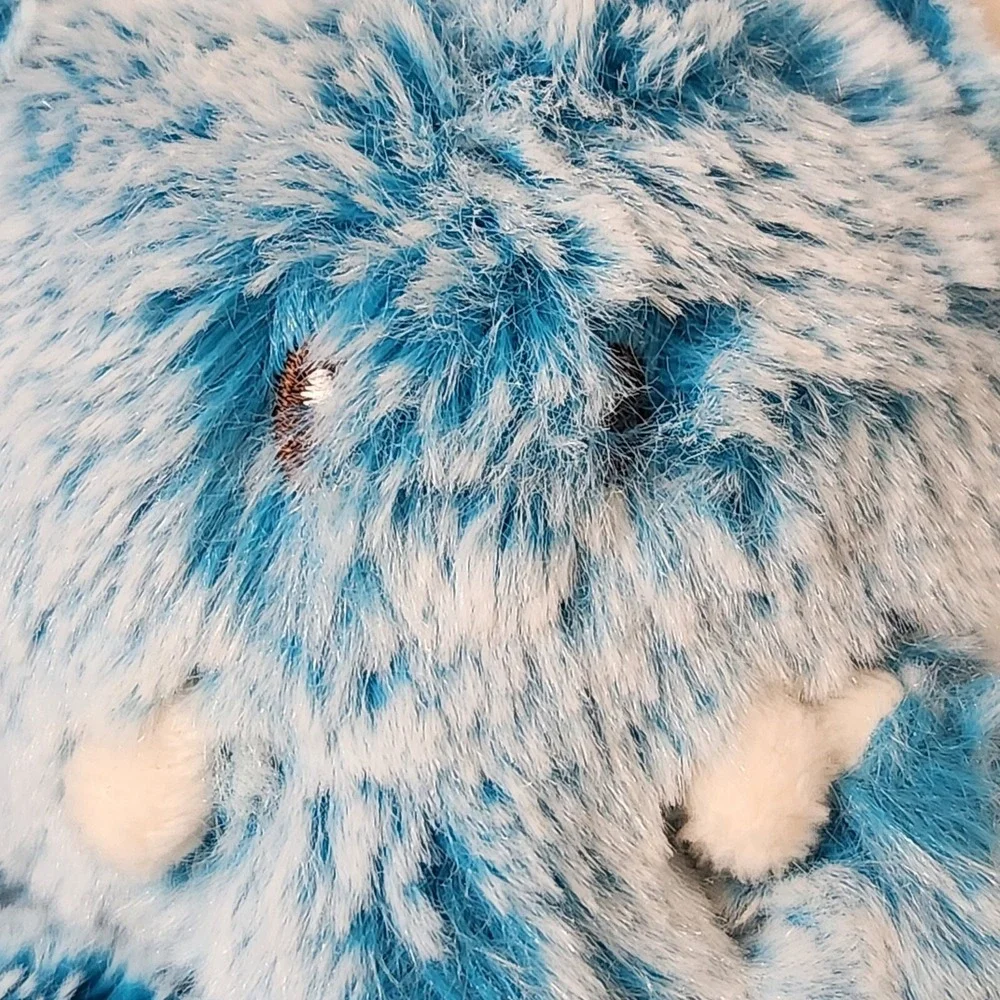 Animal Adventure Elephant Lovey Baby  Security Blanket Blue White Frosted12 x 13